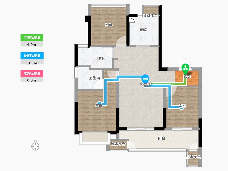 江苏省-常州市-万象府-85.80-户型库-动静线