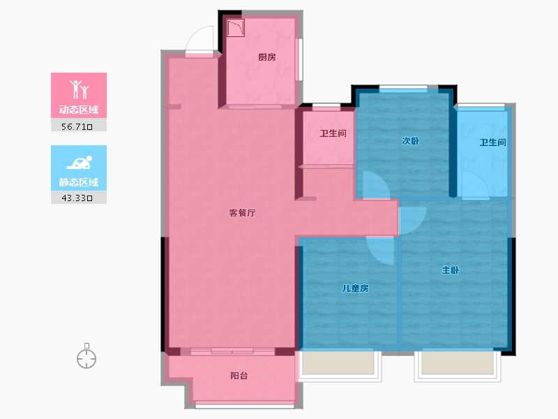 安徽省-阜阳市-京师国府-90.00-户型库-动静分区