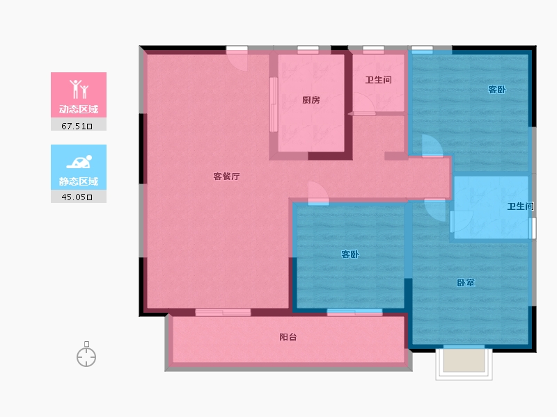 河南省-驻马店市-圣菲城幸福里-100.58-户型库-动静分区