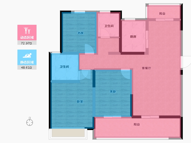 河南省-驻马店市-建业尊府-108.00-户型库-动静分区