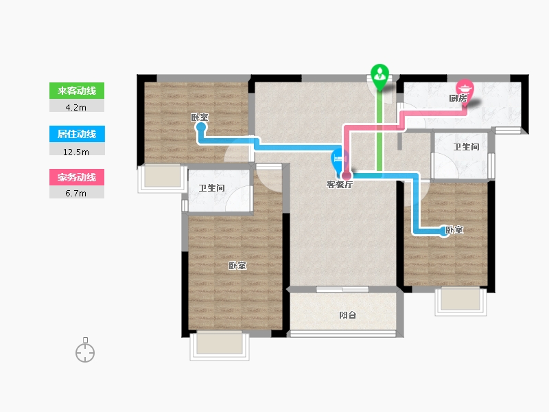 湖北省-黄冈市-皇家翡翠湾-93.01-户型库-动静线