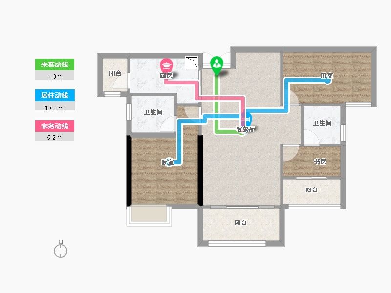 湖南省-株洲市-华晨神农府-83.26-户型库-动静线