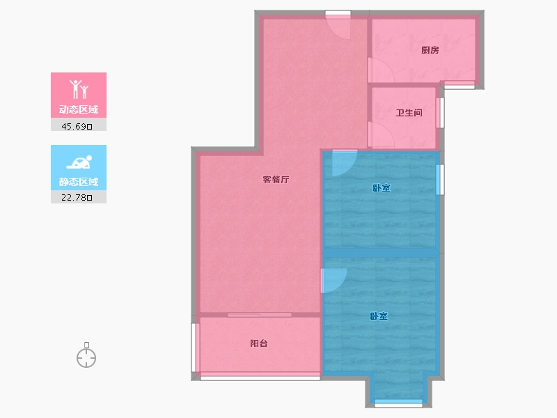 湖北省-咸宁市-桂泉花园-61.70-户型库-动静分区