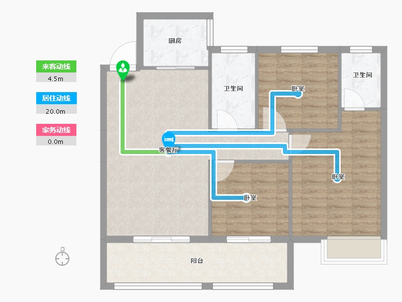 湖北省-孝感市-东方·状元成-86.16-户型库-动静线