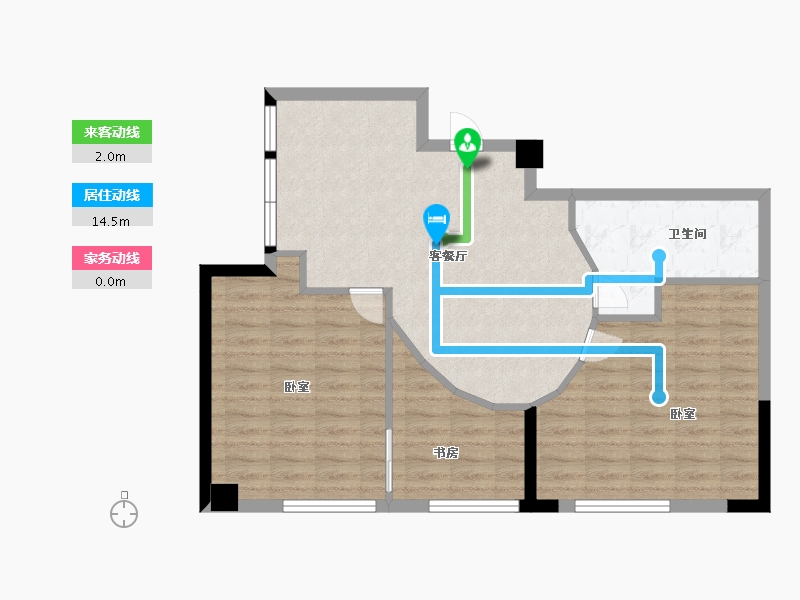 浙江省-宁波市-象山港文化广场-78.07-户型库-动静线