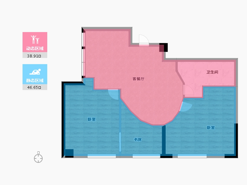 浙江省-宁波市-象山港文化广场-78.07-户型库-动静分区