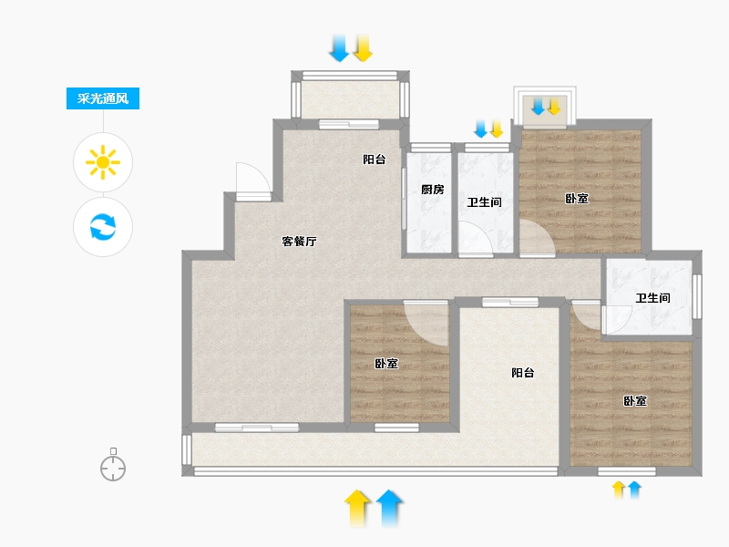 湖北省-黄冈市-广济府-93.73-户型库-采光通风