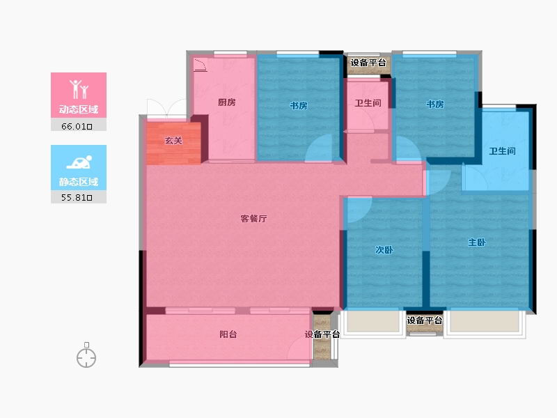 江苏省-常州市-孟河嘉宏MOOCstar星光城-112.78-户型库-动静分区