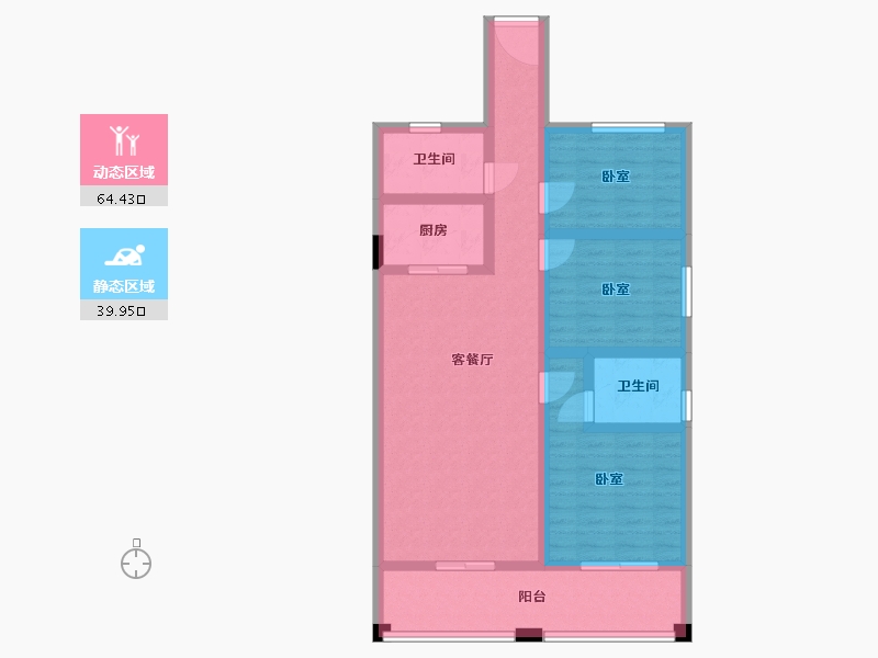 湖北省-宜昌市-平湖天下观山水A区-92.02-户型库-动静分区