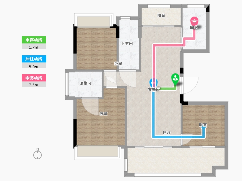 湖南省-衡阳市-耀江·西湖湾-102.00-户型库-动静线