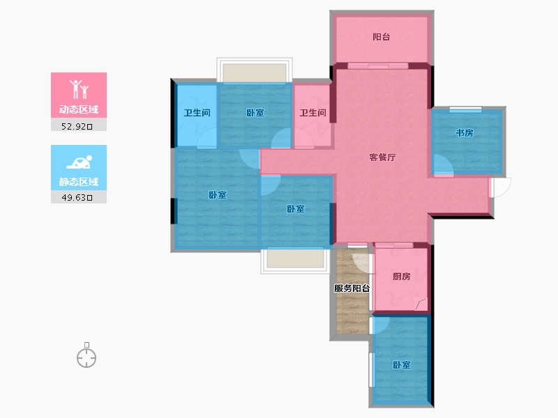 广东省-湛江市-东新高地-95.92-户型库-动静分区