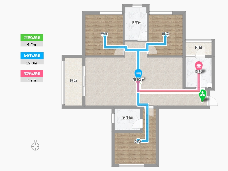 湖北省-襄阳市-普鑫·上東郡-92.45-户型库-动静线