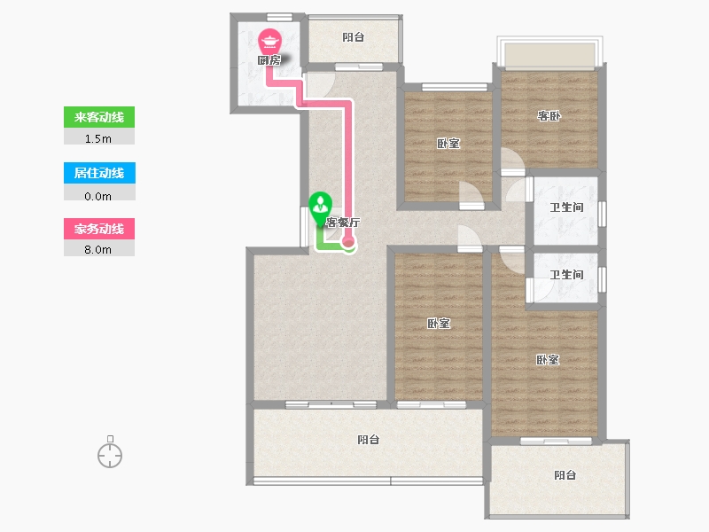 湖北省-黄石市-錦綉·御湖湾-132.08-户型库-动静线