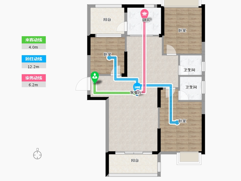 湖北省-黄冈市-凤凰景苑-101.27-户型库-动静线