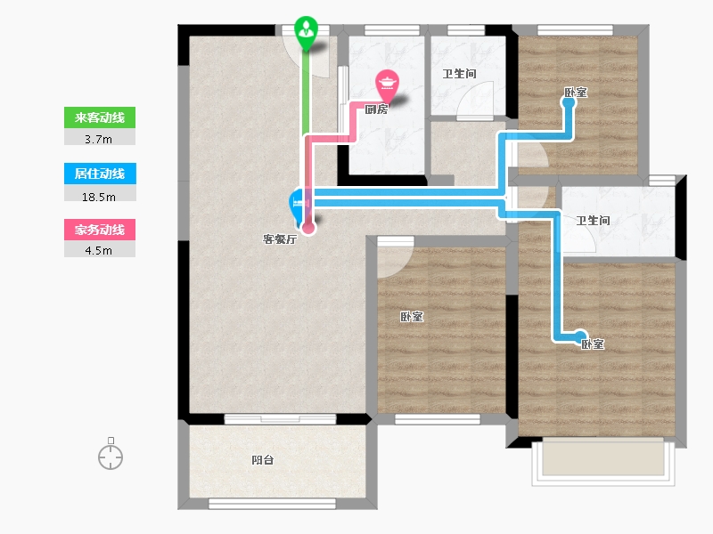 湖北省-孝感市-汉川雍豪府-93.00-户型库-动静线