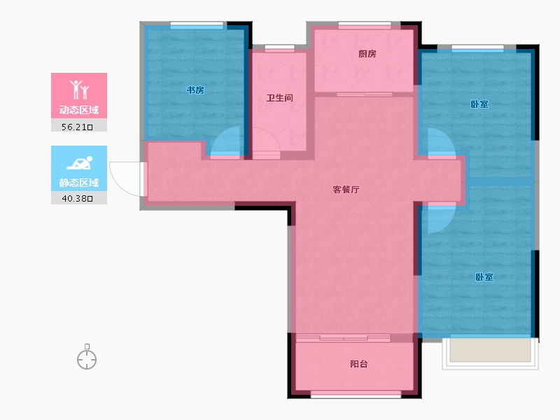 河南省-郑州市-润丰新尚-86.00-户型库-动静分区