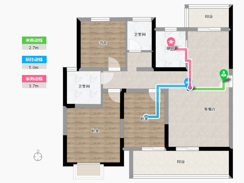 河南省-驻马店市-建业尊府-93.16-户型库-动静线