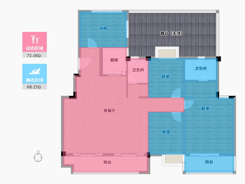 湖北省-咸宁市-联投梓山郡-155.66-户型库-动静分区