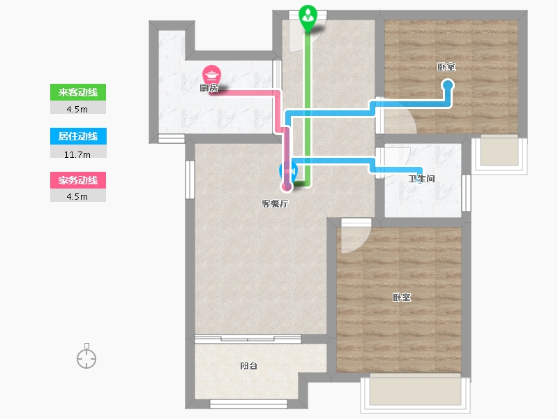 河南省-郑州市-润丰新尚-70.00-户型库-动静线