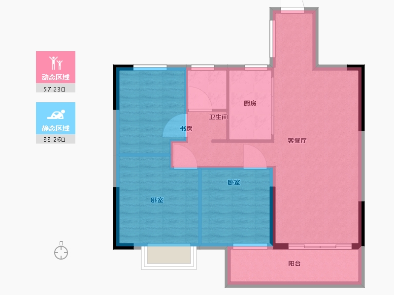 湖北省-武汉市-印江山-82.00-户型库-动静分区