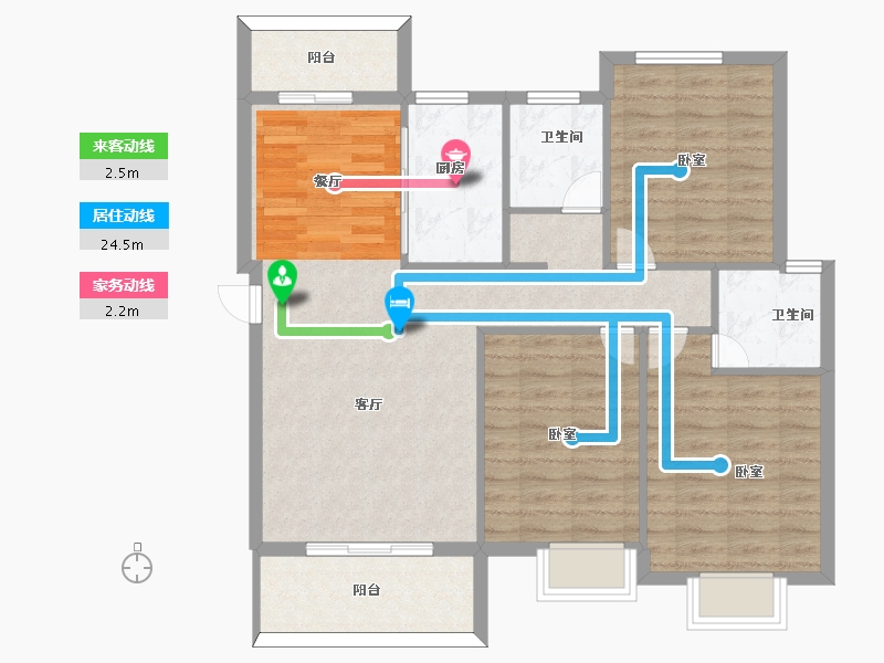 河南省-信阳市-兰庭湾·御品-93.90-户型库-动静线