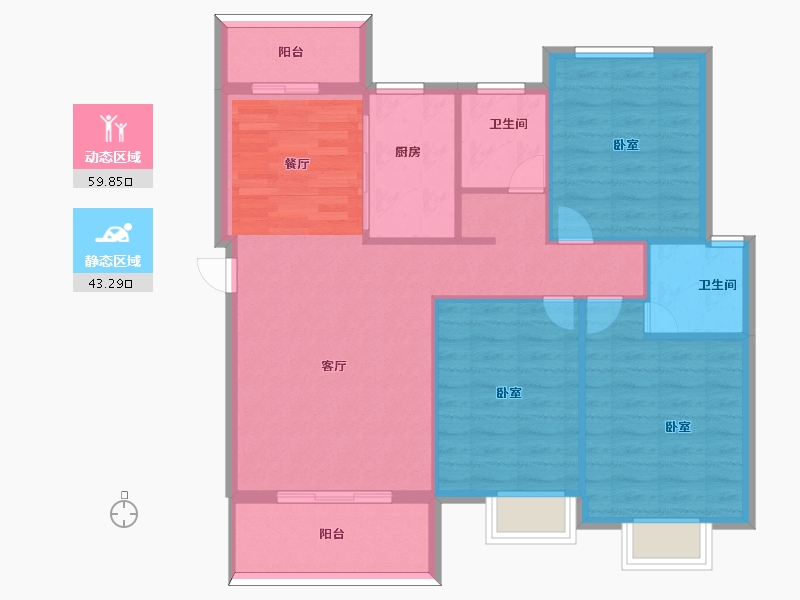 河南省-信阳市-兰庭湾·御品-93.90-户型库-动静分区