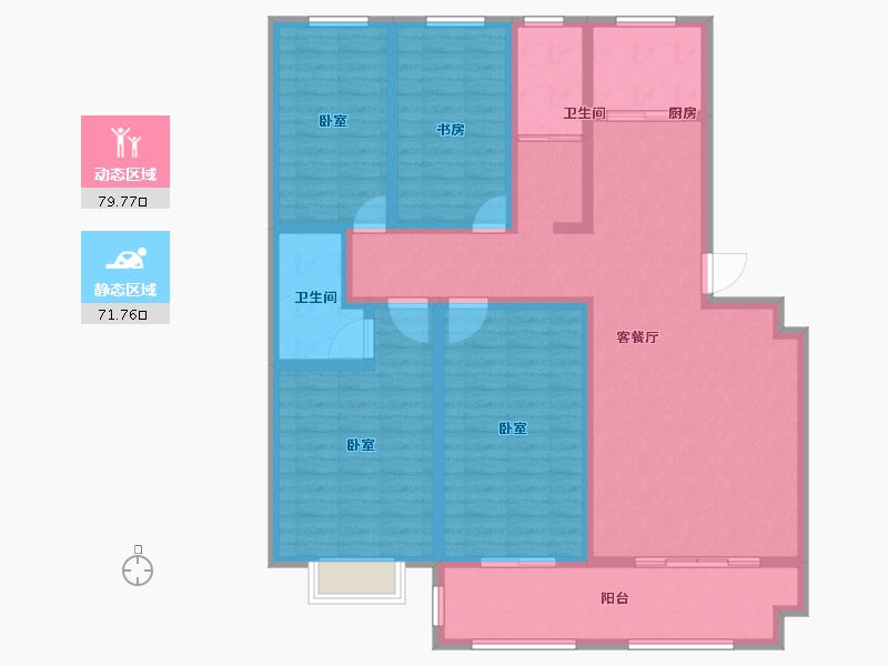 山东省-潍坊市-金都世家-135.43-户型库-动静分区