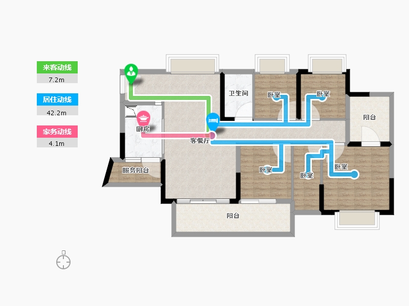 广东省-湛江市-方圆·雅颂御府-109.78-户型库-动静线