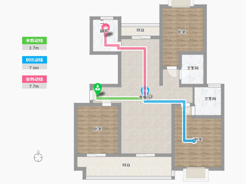 河南省-驻马店市-众泰御景湾-101.82-户型库-动静线