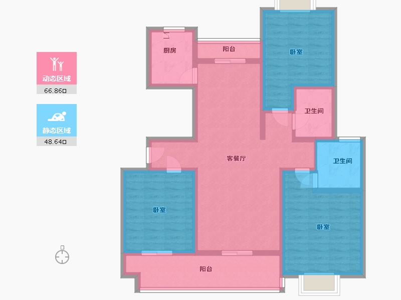 河南省-驻马店市-众泰御景湾-101.82-户型库-动静分区