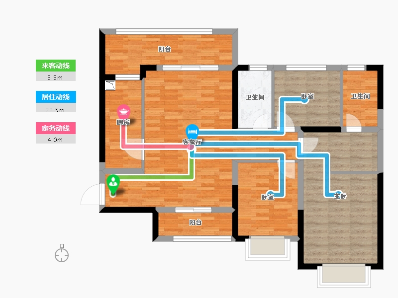 广西壮族自治区-贺州市-南宁恒大城-93.46-户型库-动静线