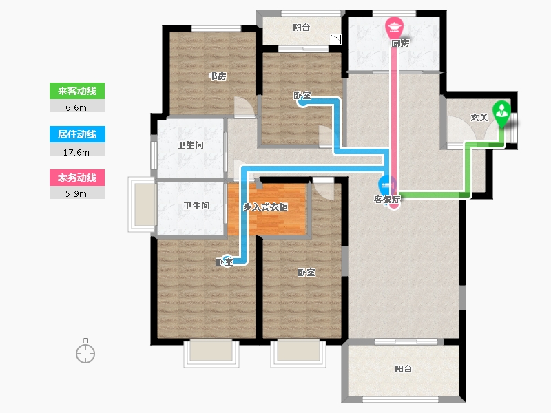 湖北省-武汉市-大华铂金瑞府三期-136.00-户型库-动静线