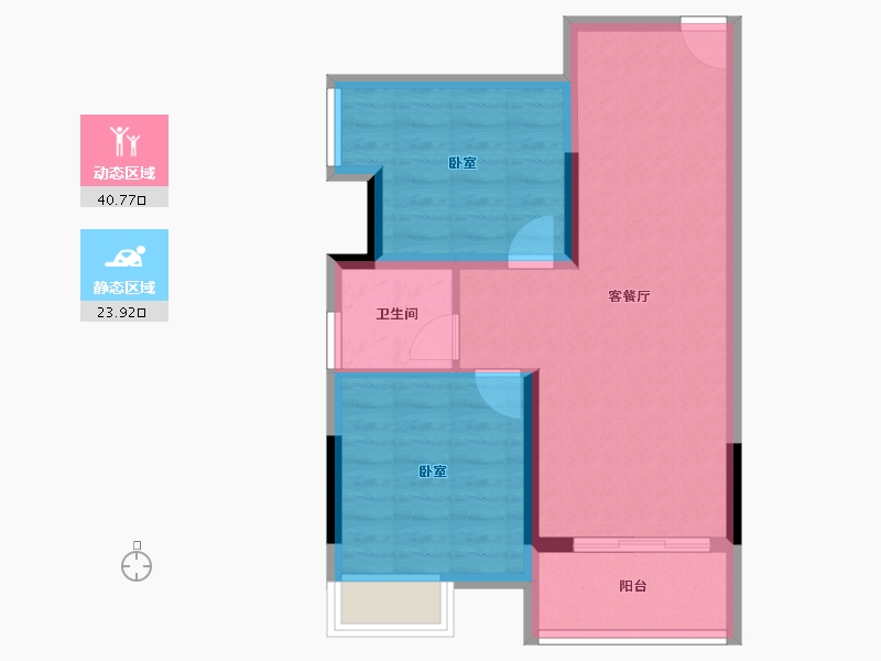 湖北省-咸宁市-绿地国际健康城-57.57-户型库-动静分区