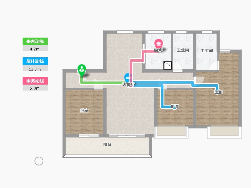 山东省-济南市-龙湖龙誉城-103.45-户型库-动静线