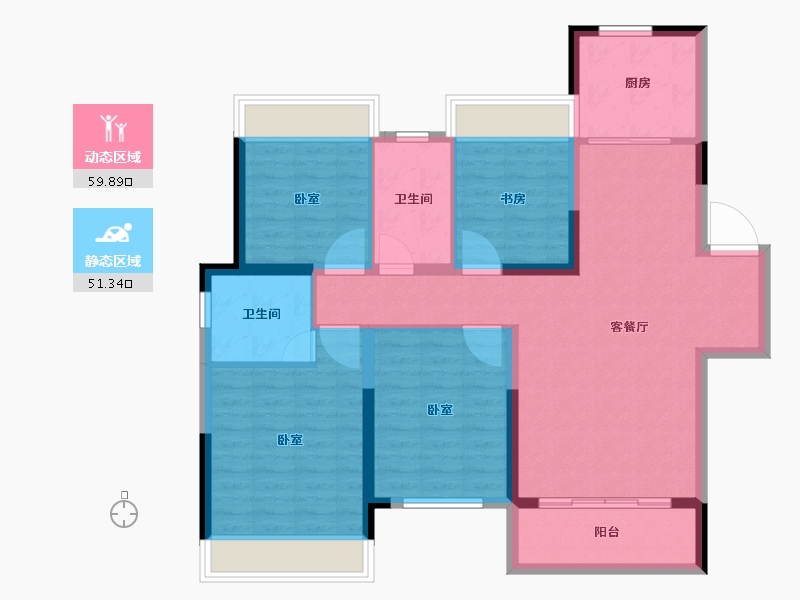 湖北省-孝感市-星河郡-99.92-户型库-动静分区