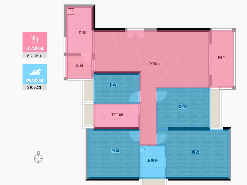 广东省-广州市-新世界天逸-114.00-户型库-动静分区