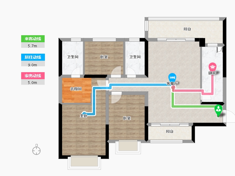 广西壮族自治区-贺州市-南宁恒大城-96.81-户型库-动静线