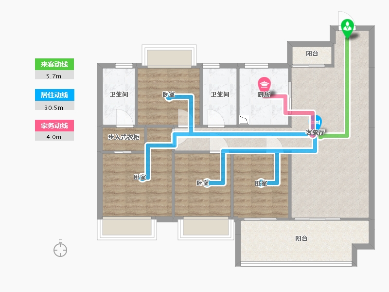 湖南省-常德市-金科美的·柳叶和园-97.19-户型库-动静线