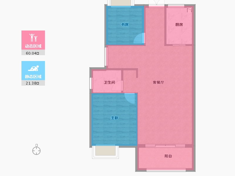 福建省-厦门市-海晟颐翔湾-74.20-户型库-动静分区