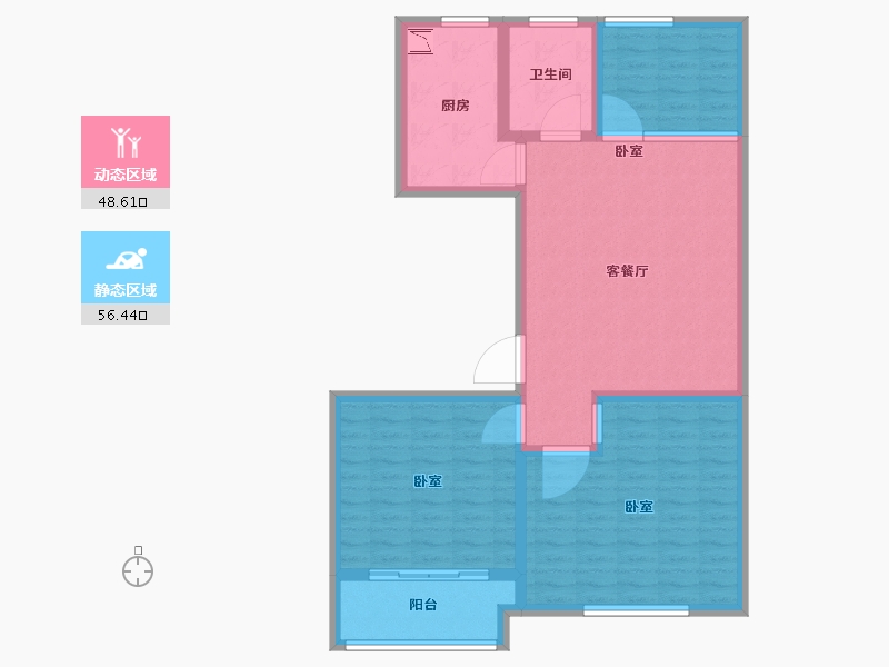 山东省-潍坊市-金都世家-94.21-户型库-动静分区