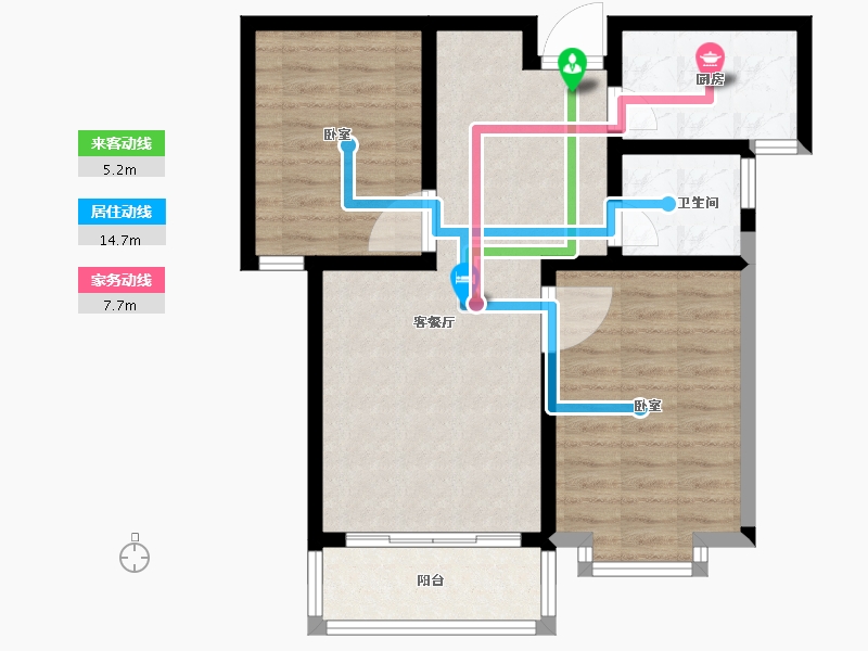 河南省-商丘市-民主公馆-70.00-户型库-动静线