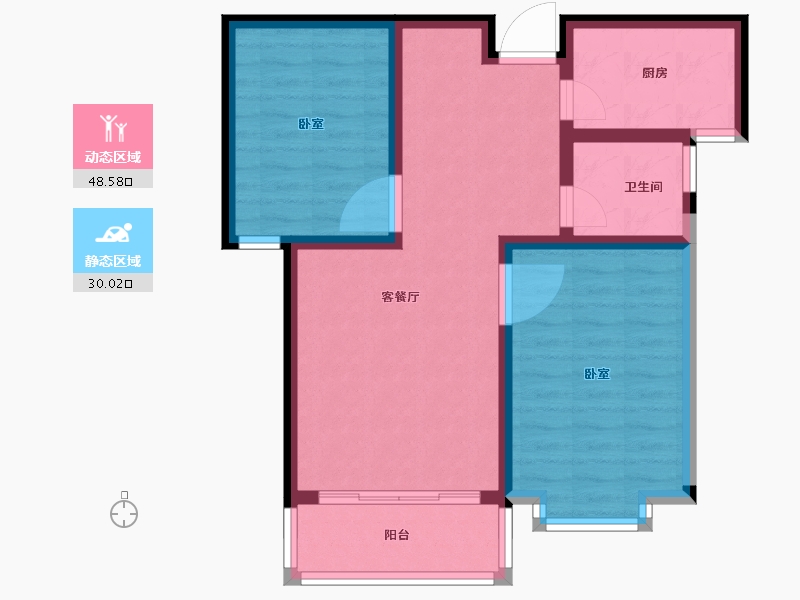 河南省-商丘市-民主公馆-70.00-户型库-动静分区