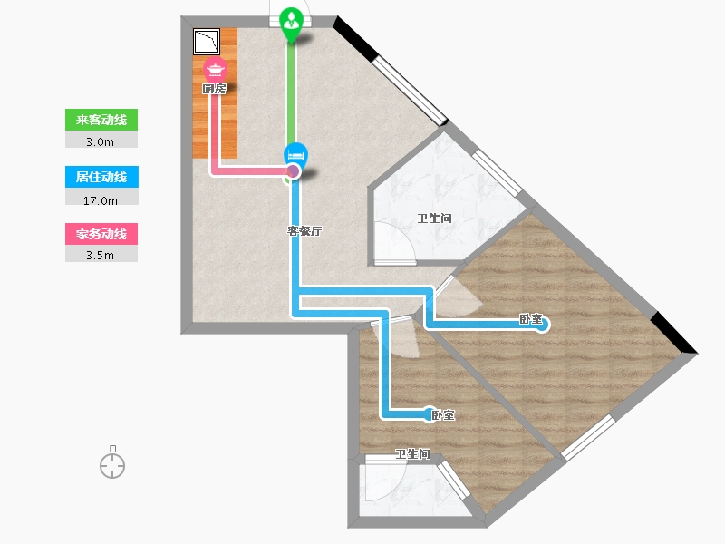 广东省-佛山市-越秀岭南隽庭-65.00-户型库-动静线