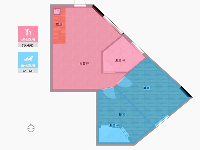 广东省-佛山市-越秀岭南隽庭-65.00-户型库-动静分区