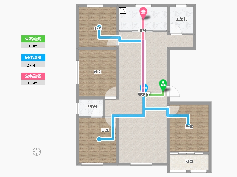 山东省-潍坊市-金都世家-130.30-户型库-动静线