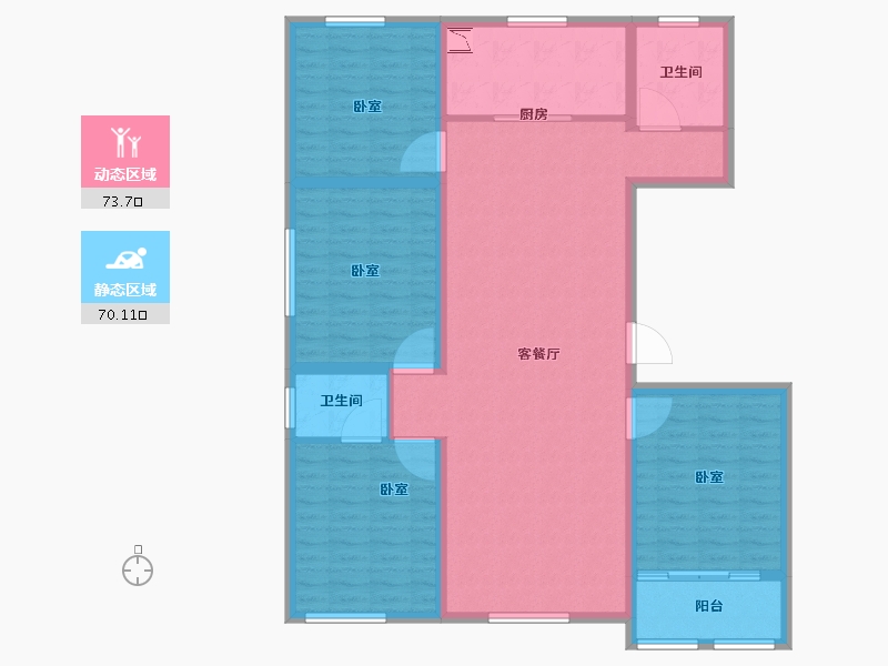 山东省-潍坊市-金都世家-130.30-户型库-动静分区