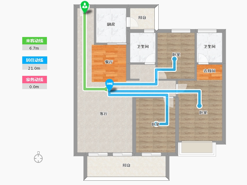 河南省-信阳市-兰庭湾·御品-93.54-户型库-动静线