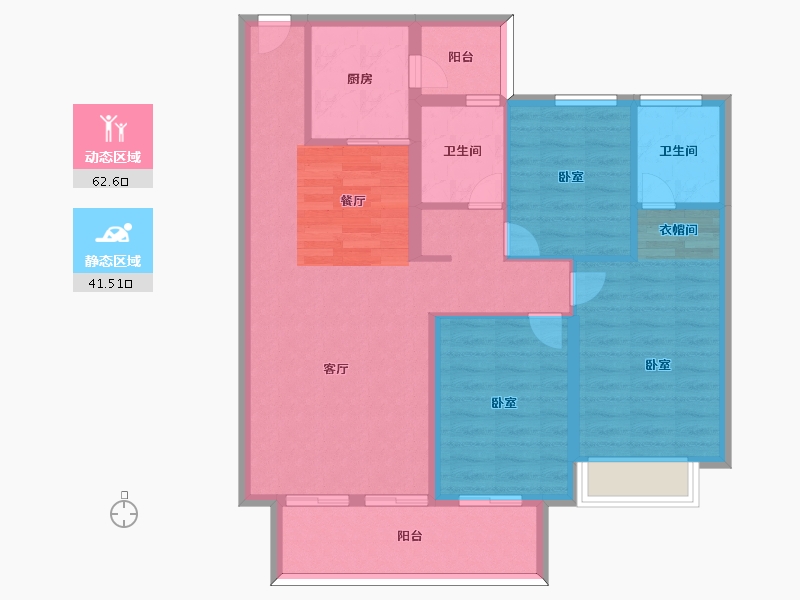 河南省-信阳市-兰庭湾·御品-93.54-户型库-动静分区