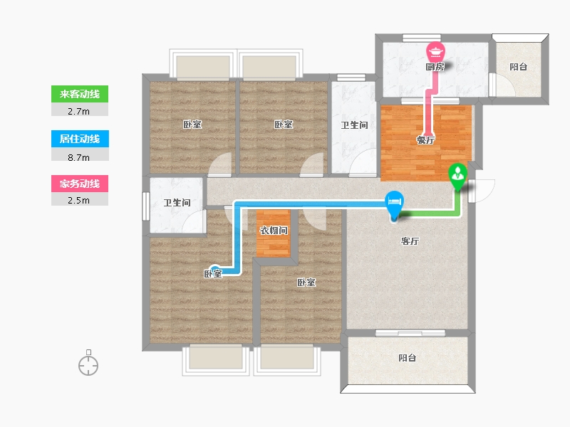 河南省-信阳市-兰庭湾·御品-102.61-户型库-动静线