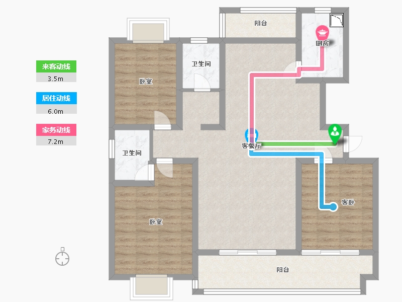 河南省-驻马店市-众泰御景湾-101.81-户型库-动静线